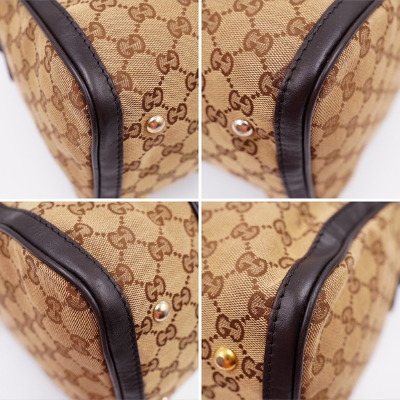 BA04❤️ Gucci GG Monogram Web Boston Bag - Picture 12 of 15